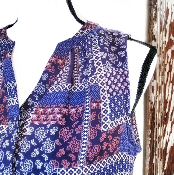 Violet & Claire Floral Sleeveless Top Multi Colored Size S - Picture 3 of 11